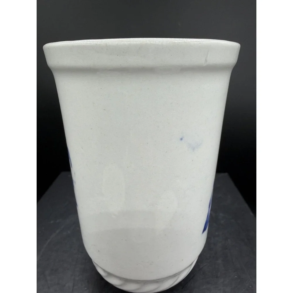 🌸💙 Vintage White Porcelain Blue Morning Glory Flower Vase – 5